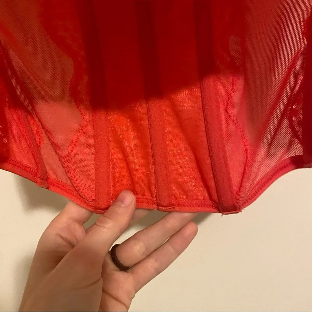 NWT Urban Outfitters Hot Pink Structured Corset Top size Large